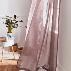New Voilage Lin LINAE coloris santal 140 x 260 cm - 4MURS Voilages, Vitrages, Stores Et Accessoires|Rideaux
