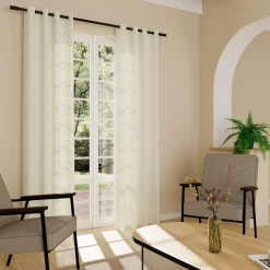 Best Voilage LINETTE coloris beige 145 x 240 cm - 4MURS Rideaux|Voilages, Vitrages, Stores Et Accessoires