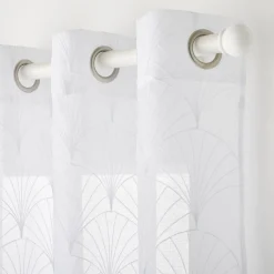 Fashion Voilage LOUISY coloris blanc 140 x 240 cm - 4MURS Rideaux|Voilages, Vitrages, Stores Et Accessoires