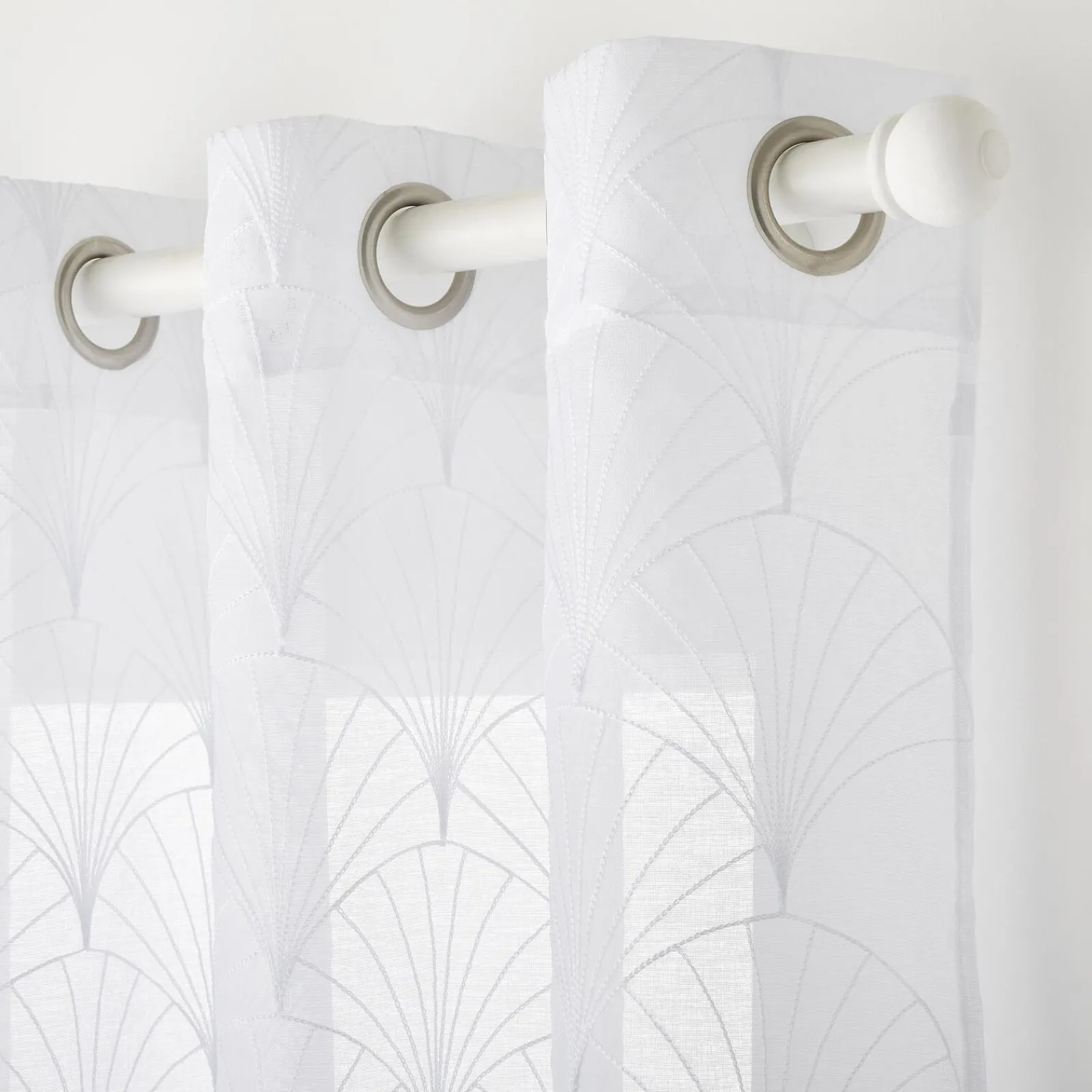 Fashion Voilage LOUISY coloris blanc 140 x 240 cm - 4MURS Rideaux|Voilages, Vitrages, Stores Et Accessoires