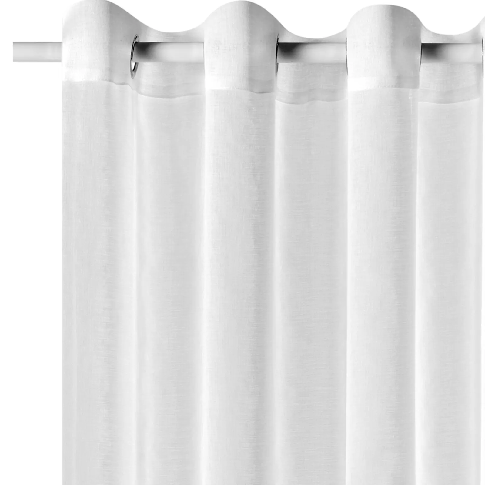 Sale Voilage MIA coloris blanc 140 x 240 cm - 4MURS Voilages, Vitrages, Stores Et Accessoires|Rideaux