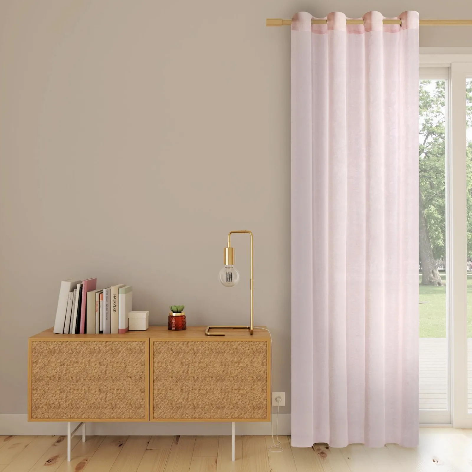 Hot Voilage MIA coloris blush 140 x 240 cm - 4MURS Voilages, Vitrages, Stores Et Accessoires|Rideaux