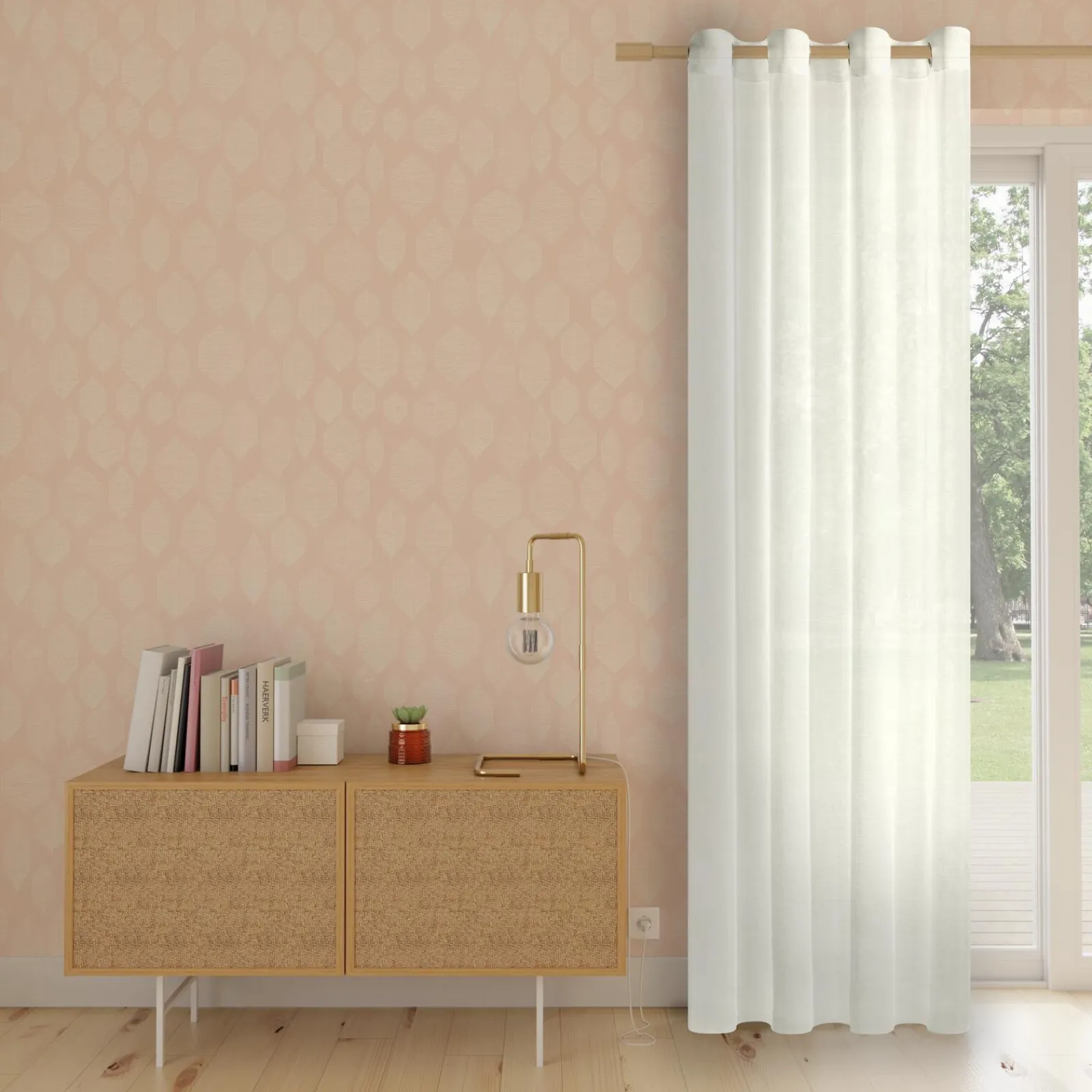 Hot Voilage MIA coloris naturel 140 x 240 cm - 4MURS Voilages, Vitrages, Stores Et Accessoires|Rideaux