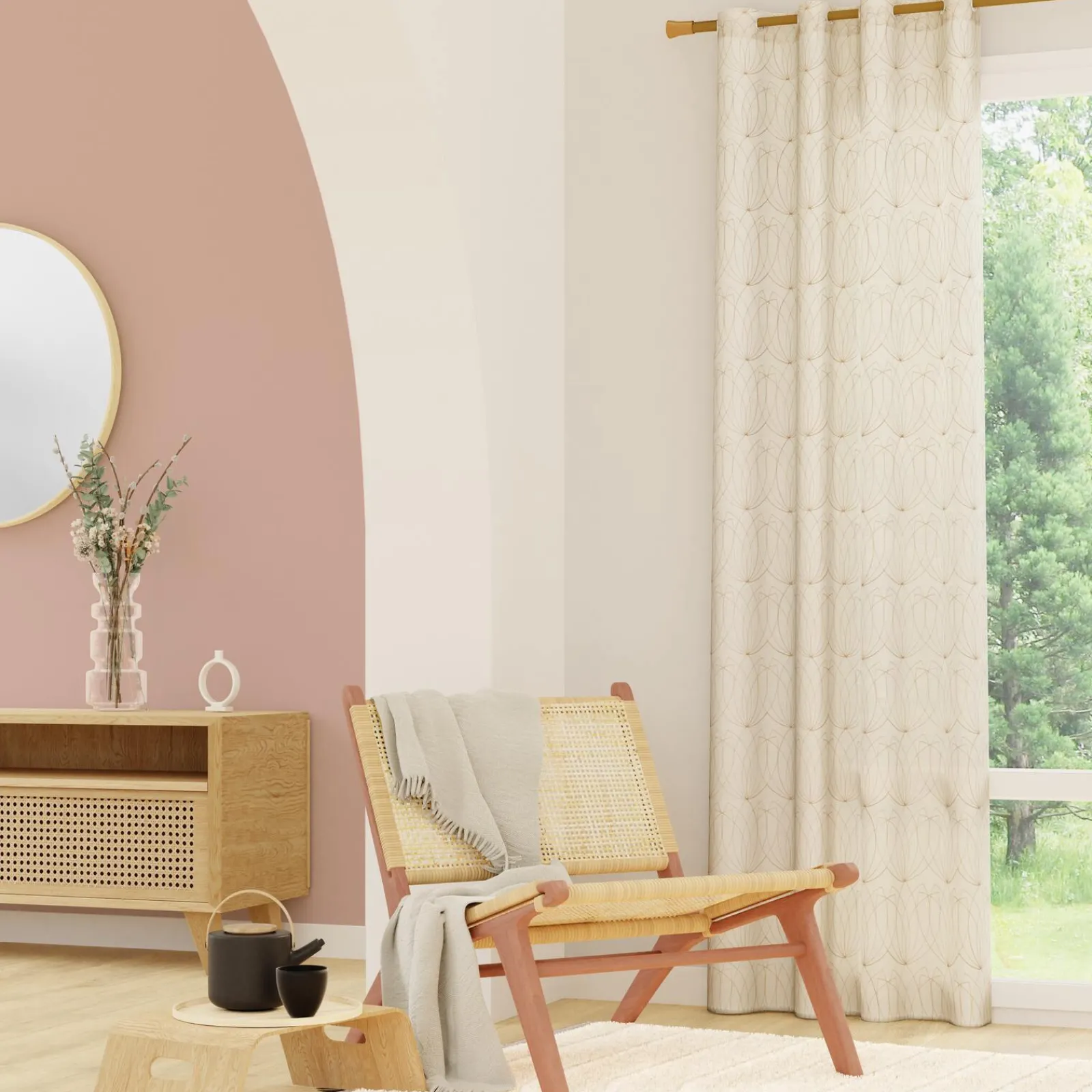 Clearance Voilage NYMPHEA coloris naturel 140 x 240 cm - 4MURS Voilages, Vitrages, Stores Et Accessoires|Rideaux