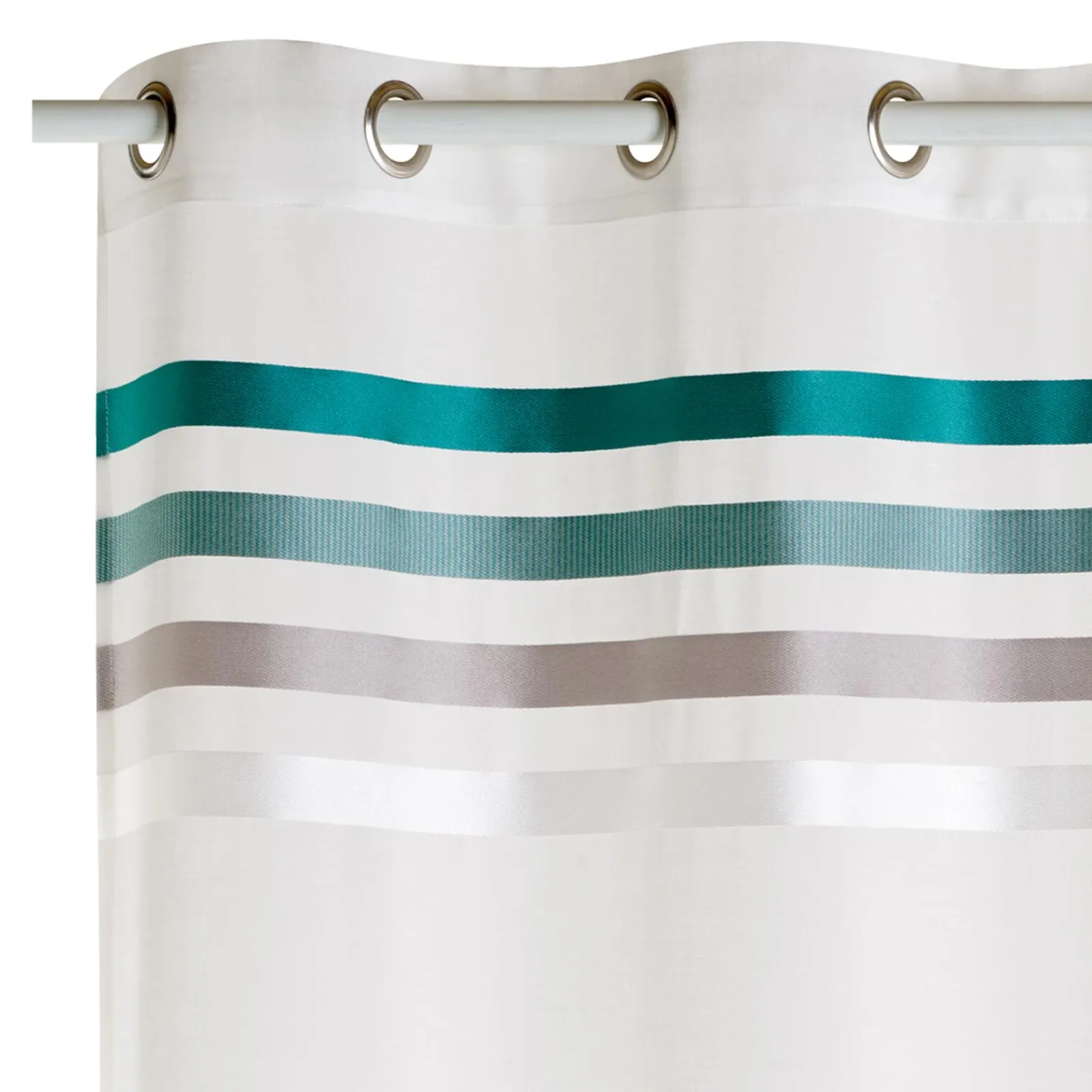 New Voilage OSYA coloris bleu paon 140 x 240 cm - 4MURS Voilages, Vitrages, Stores Et Accessoires|Rideaux