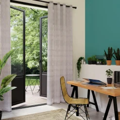 Outlet Voilage SAFI coloris gris 140 x 260 cm - 4MURS Voilages, Vitrages, Stores Et Accessoires|Rideaux