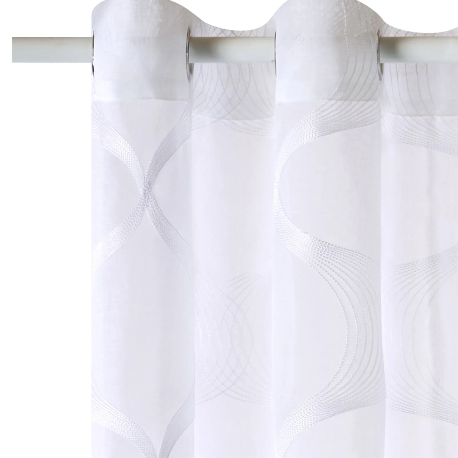 Sale Voilage SISMO coloris blanc 140 x 260 cm - 4MURS Voilages, Vitrages, Stores Et Accessoires|Rideaux