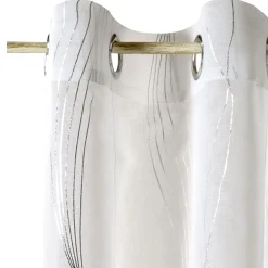 Outlet Voilage SOUND coloris blanc 140 x 260 cm - 4MURS Voilages, Vitrages, Stores Et Accessoires|Rideaux