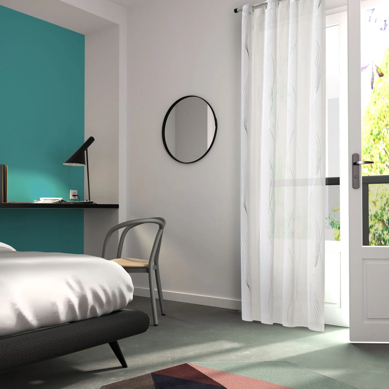 Outlet Voilage SOUND coloris blanc 140 x 260 cm - 4MURS Voilages, Vitrages, Stores Et Accessoires|Rideaux