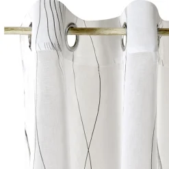 Outlet Voilage SOUND coloris blanc cuivré 140 x 260 cm - 4MURS Voilages, Vitrages, Stores Et Accessoires|Rideaux