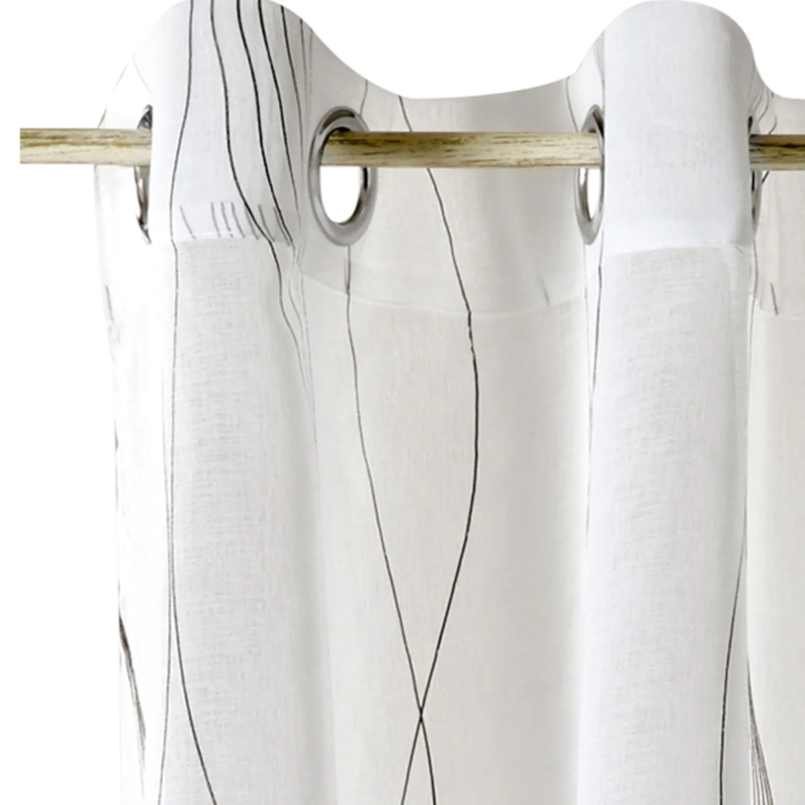 Outlet Voilage SOUND coloris blanc cuivré 140 x 260 cm - 4MURS Voilages, Vitrages, Stores Et Accessoires|Rideaux