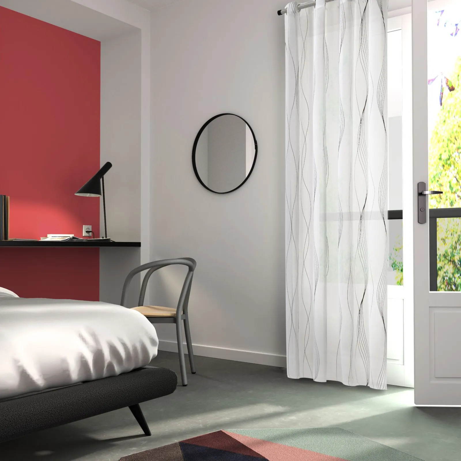 Outlet Voilage SOUND coloris blanc cuivré 140 x 260 cm - 4MURS Voilages, Vitrages, Stores Et Accessoires|Rideaux