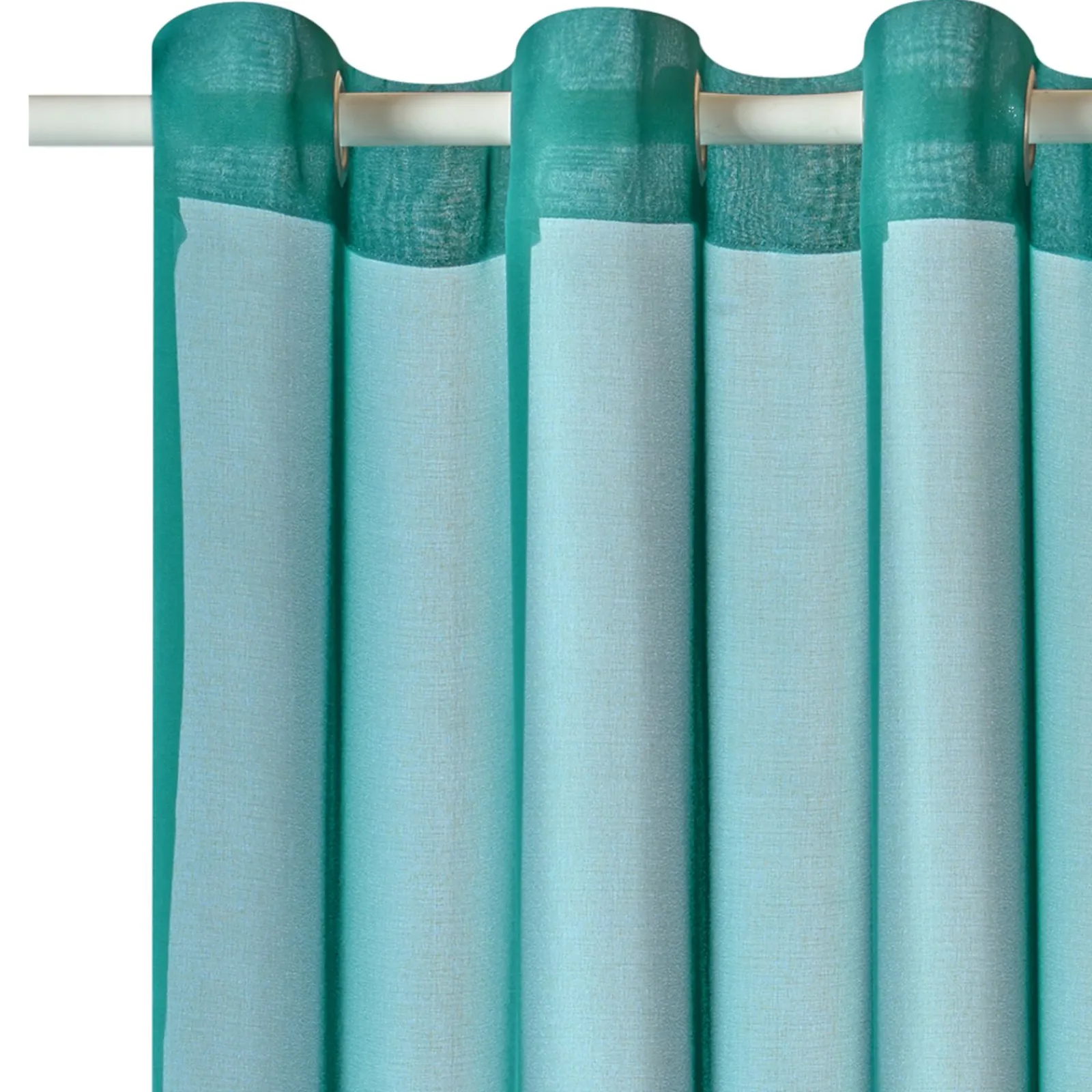 Online Voilage VOILE CHIC coloris bleu paon 145 x 240 cm - 4MURS Voilages, Vitrages, Stores Et Accessoires|Rideaux
