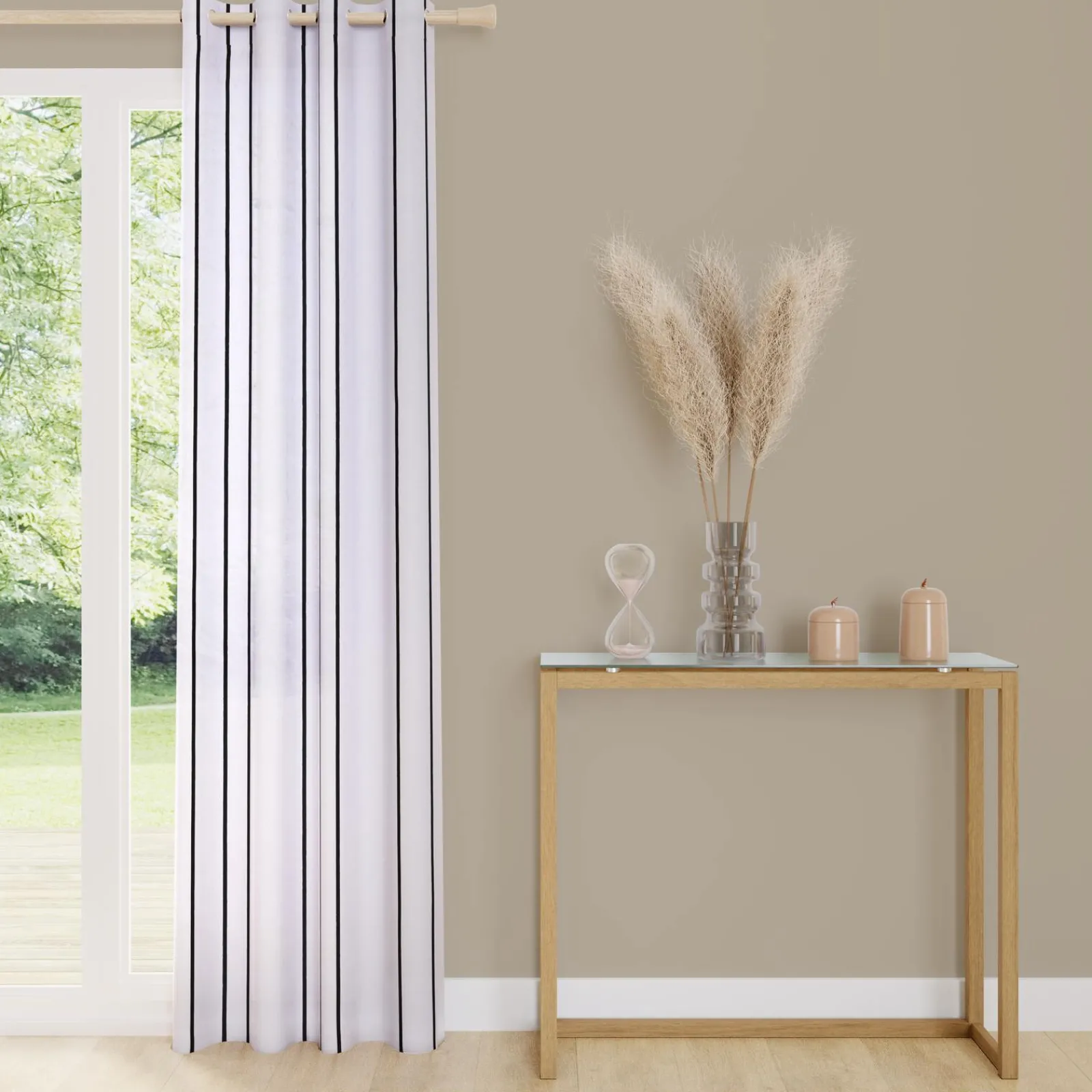 Discount Voilage YUNA coloris noir 140 x 260 cm - 4MURS Voilages, Vitrages, Stores Et Accessoires|Rideaux