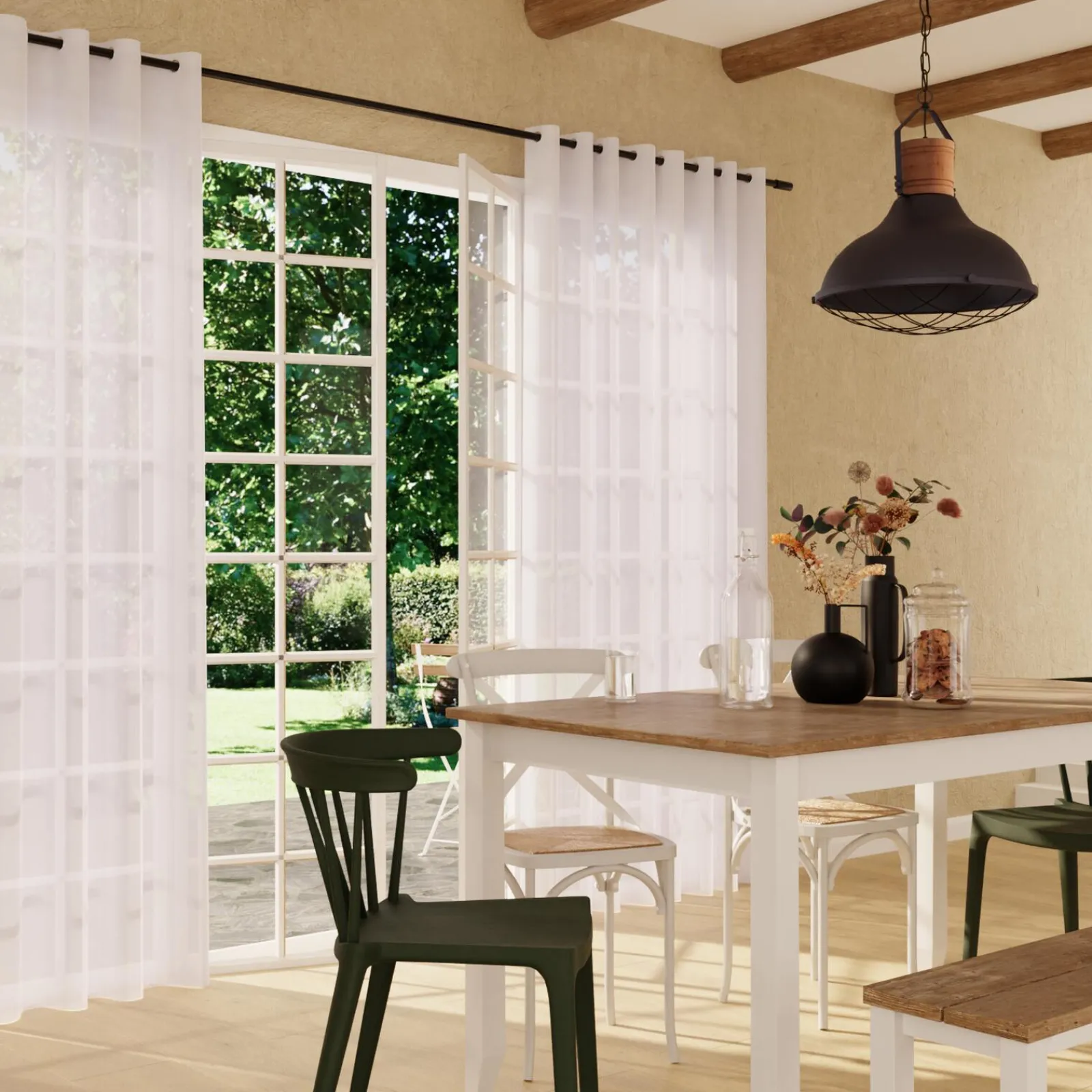 New Voilage ZEPHYR coloris blanc 280 x 240 cm - 4MURS Voilages, Vitrages, Stores Et Accessoires|Rideaux