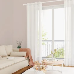 Online Voilage ZEPHYR coloris blanc 140 x 280 cm - 4MURS Voilages, Vitrages, Stores Et Accessoires|Rideaux