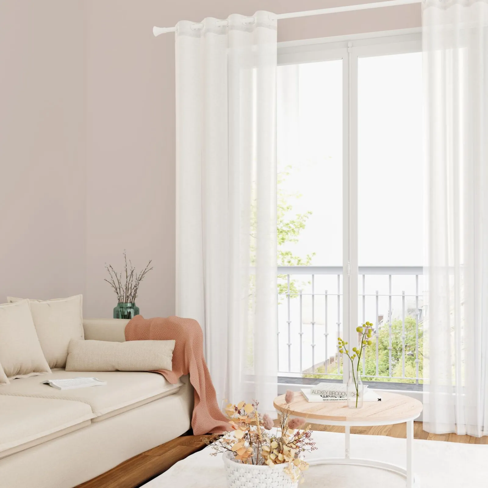 Online Voilage ZEPHYR coloris blanc 140 x 280 cm - 4MURS Voilages, Vitrages, Stores Et Accessoires|Rideaux