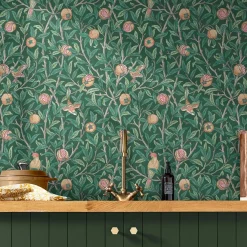 Best Papier peint intissé POMEGRANATE Vert foncé Papiers Peints